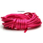 4-20 Metres Cerise Pink Rattail Silky Satin Cord 2mm ~ Ideal For Kumihimo, Macrame, Braiding & Shamballa Designs ~ Craft Essentials